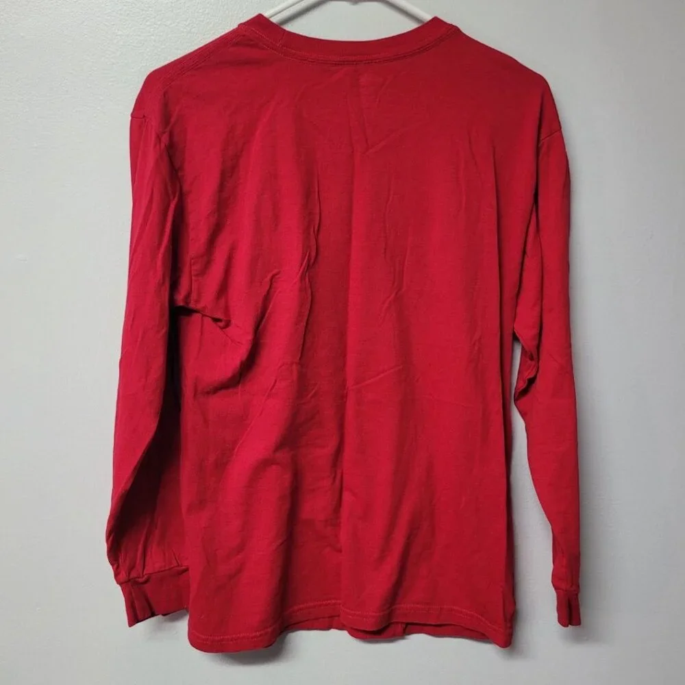 Santa Shirt Christmas Costume Red White Youth XXL Party Long Sleeve‎ Holidays